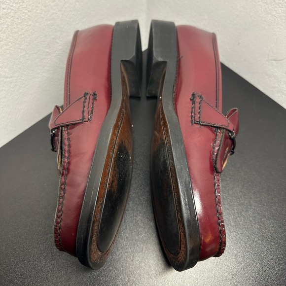 GH Bass & Co Weejuns Fringe Horsebit Loafers Dress Shoes Women’s 9.5 Burgundy - Picture 8 of 12